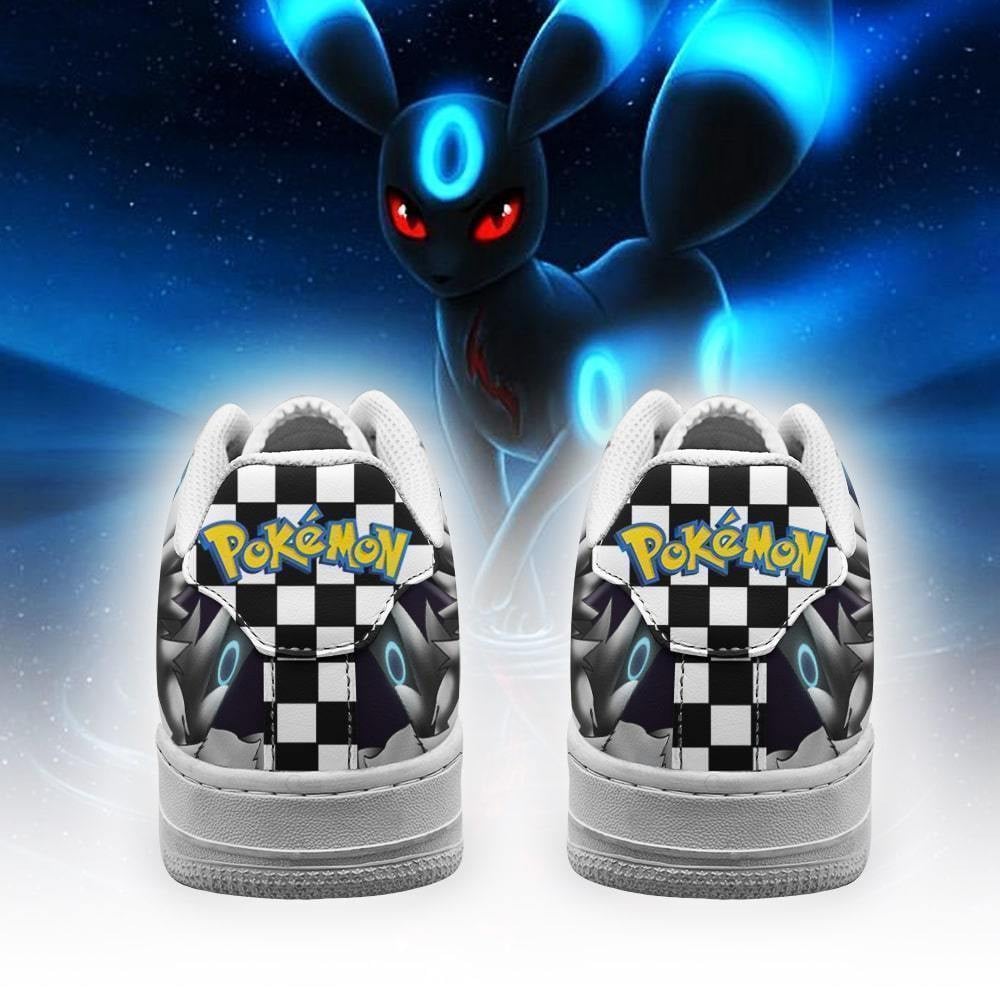 Poke Umbreon Sneakers Checkerboard Custom Pokemon Shoes