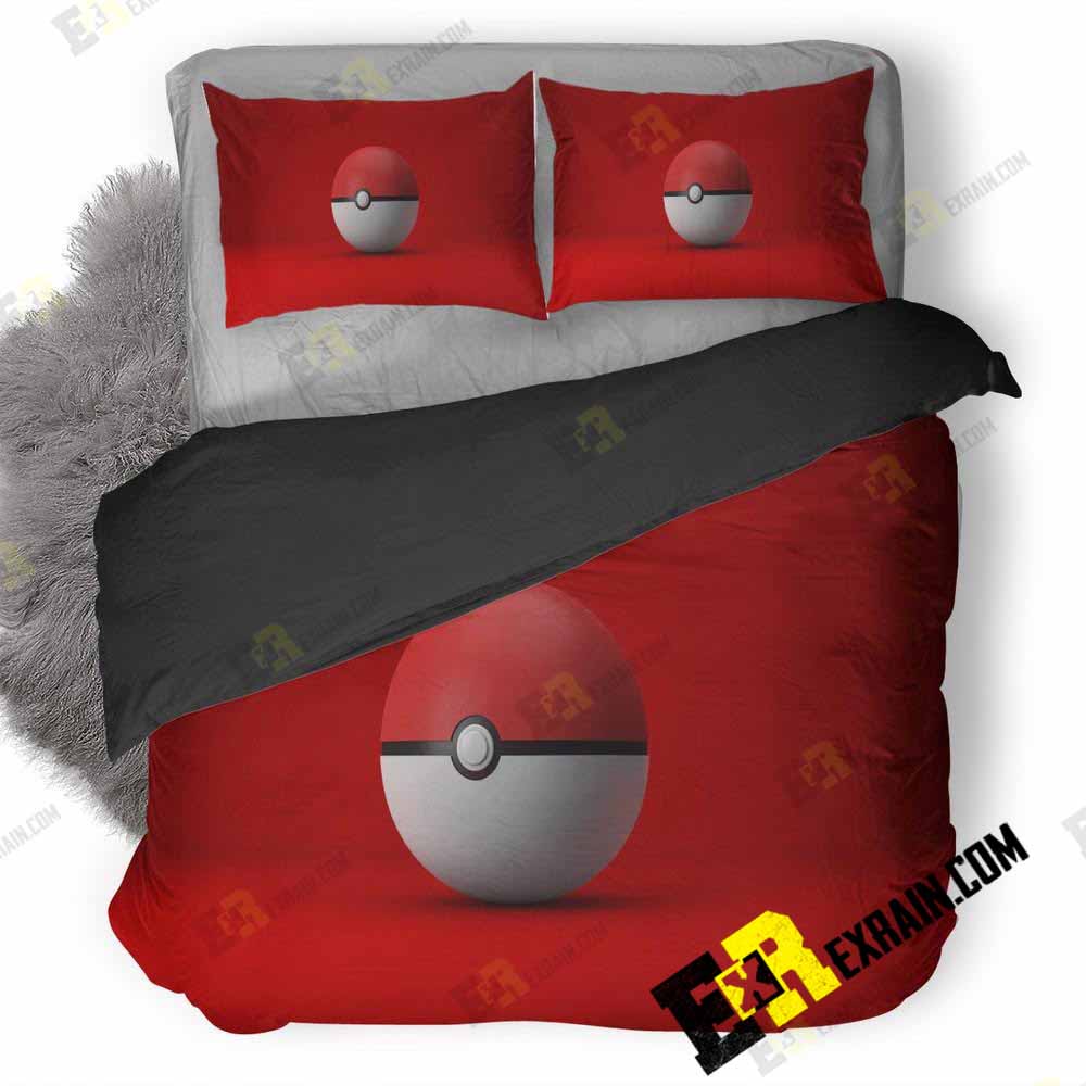 Pokeball Ad 3D Customized Duvet Cover Bedding Set