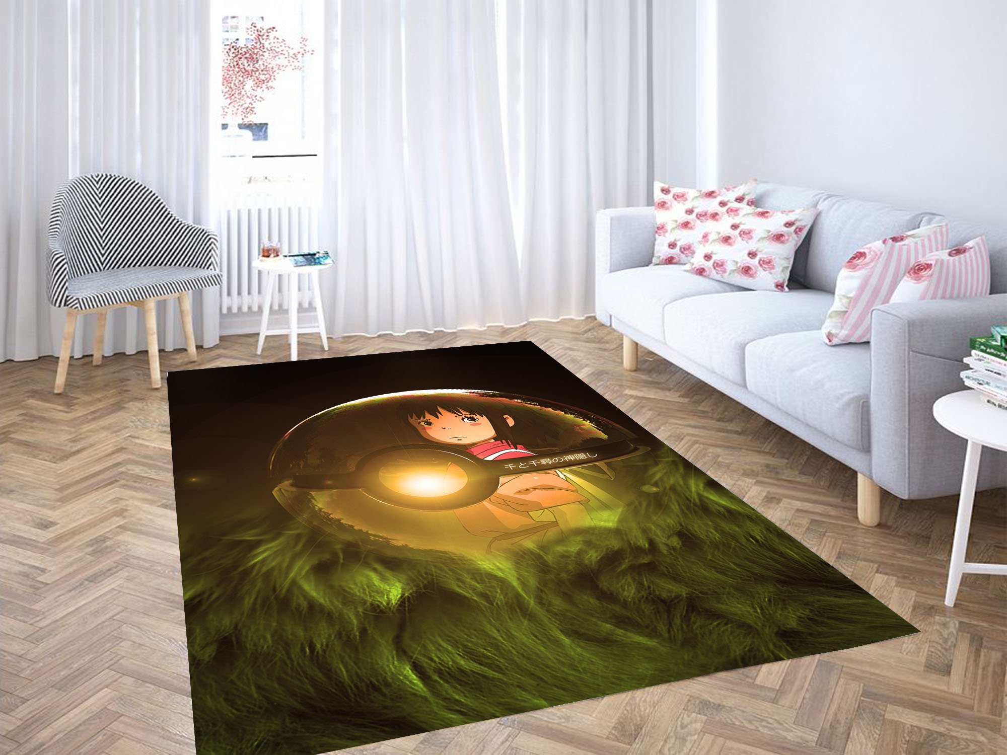 Pokeman Ball And Chihiro Carpet Rectangle Rug