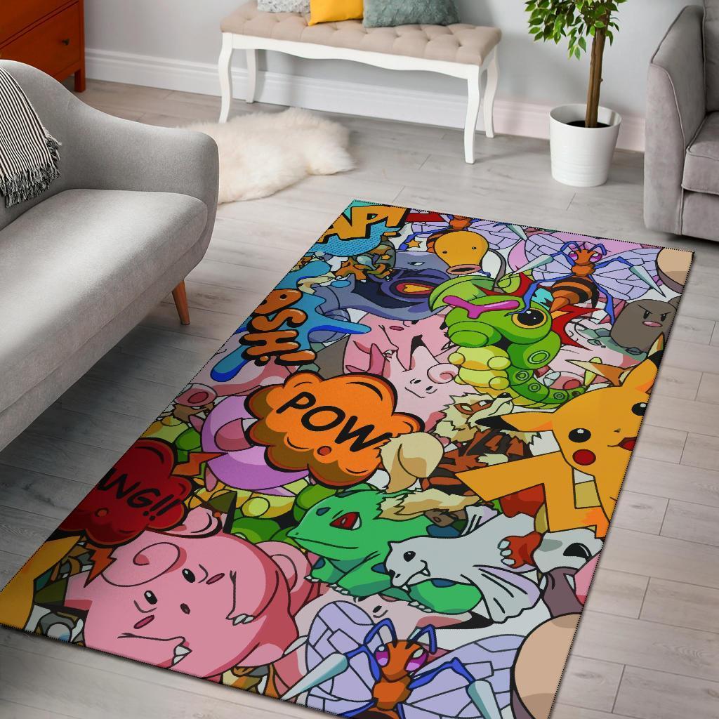 Pokemon Anime Area Rectangle Rug