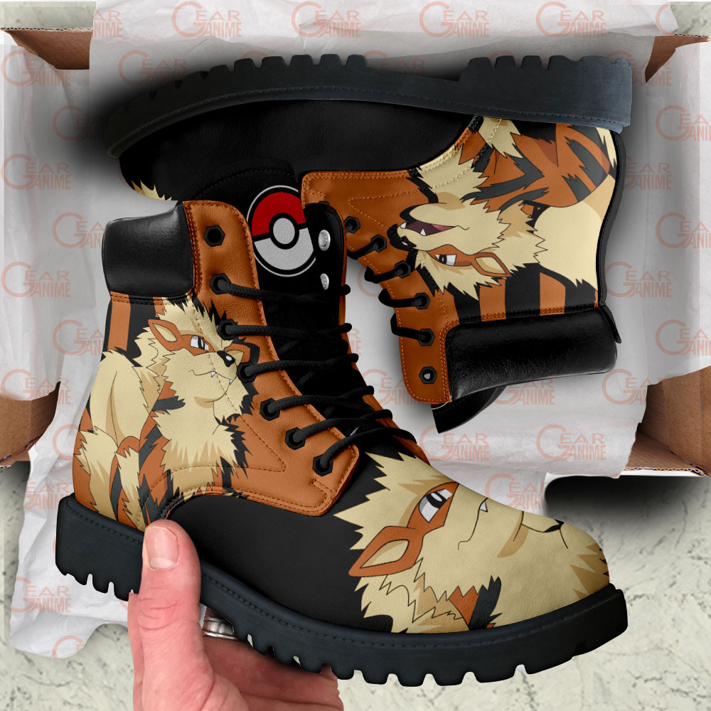 Pokemon Arcanine Boots Custom Anime Shoes