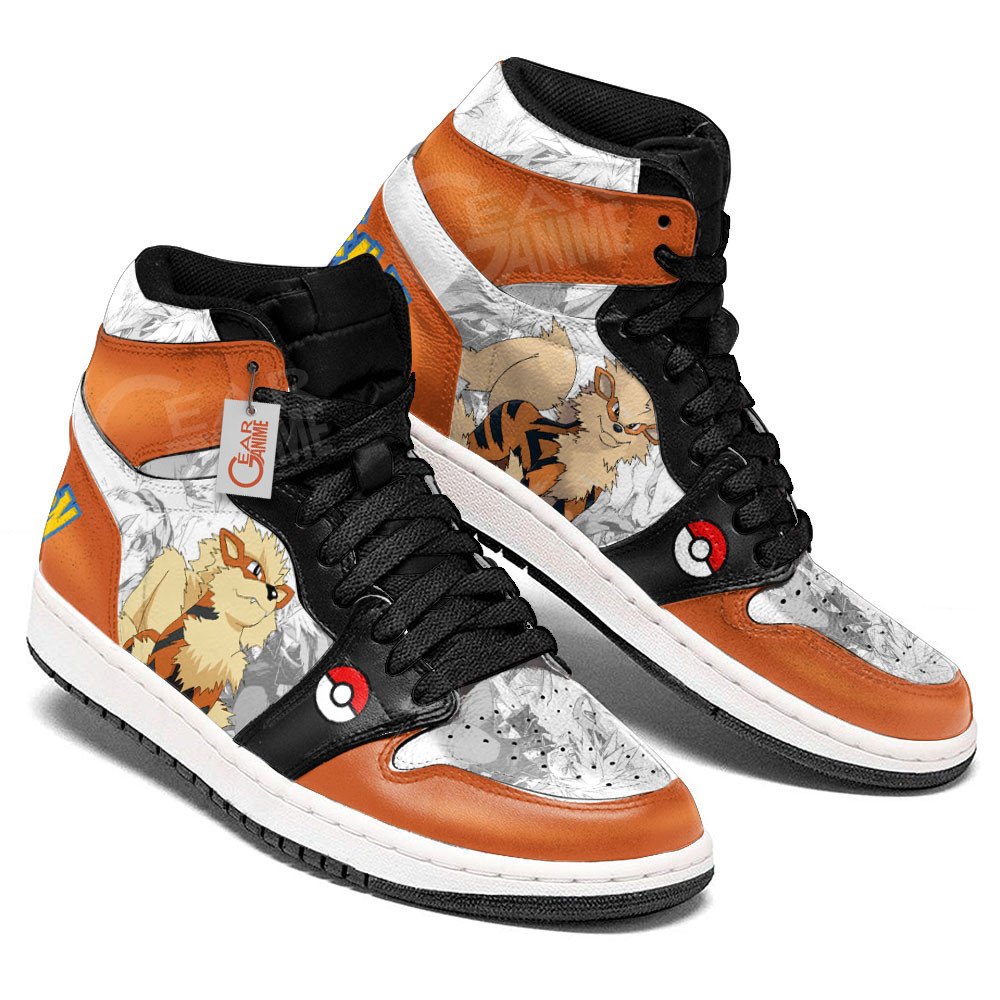 Pokemon Arcanine Manga Anime Shoes, Air Jordan Hightop