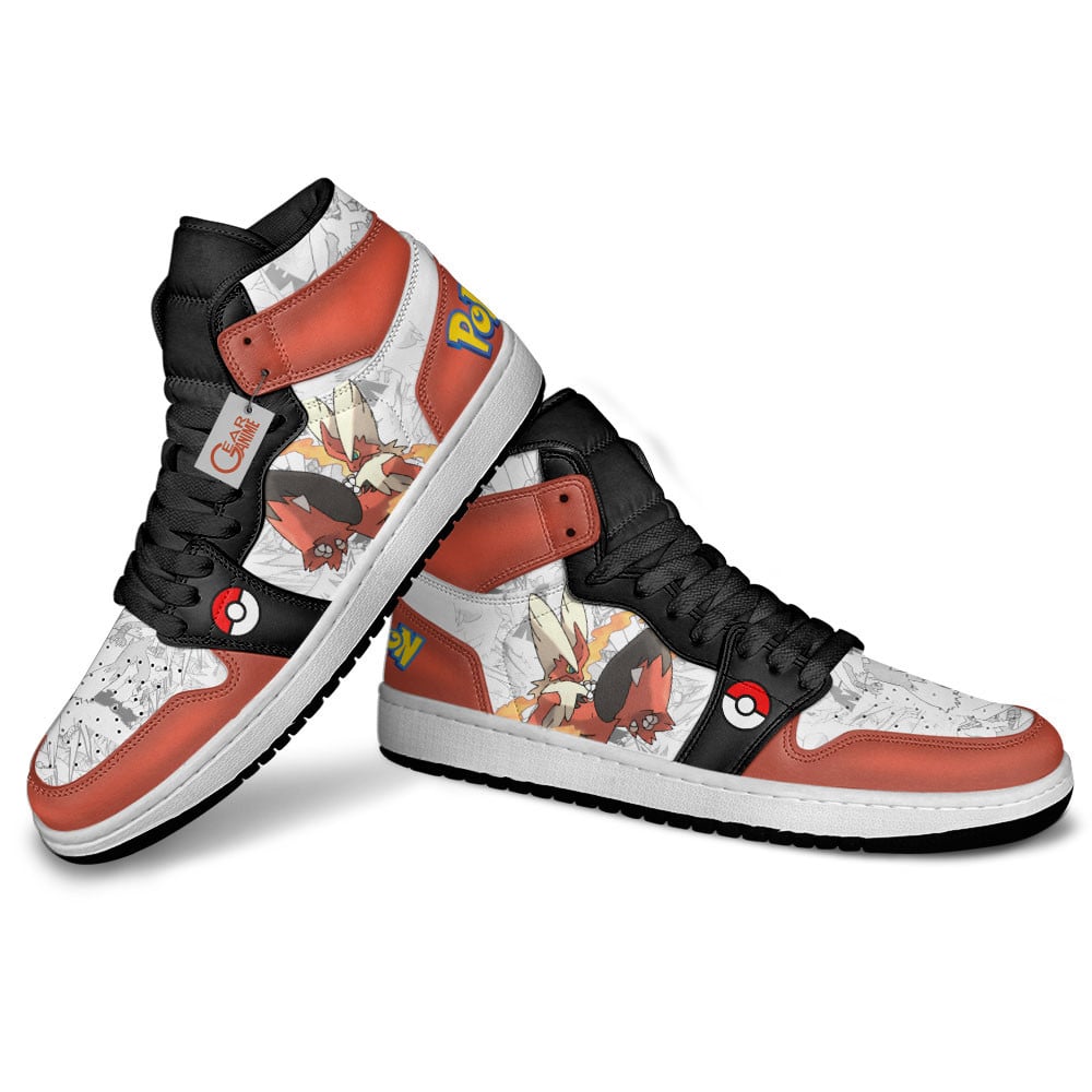 Pokemon Blaziken Manga Anime Shoes, Air Jordan Hightop