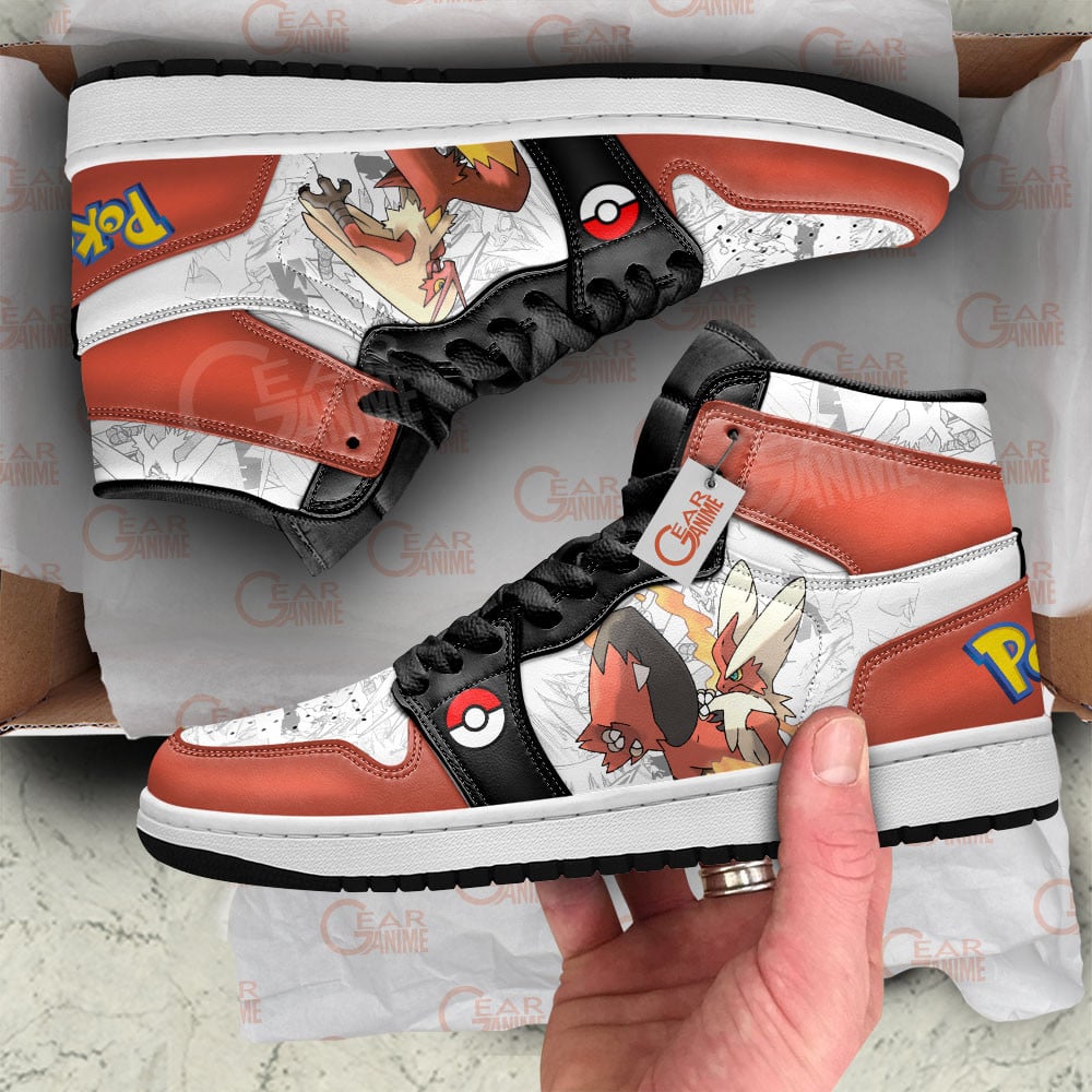 Pokemon Blaziken Manga Anime Shoes, Air Jordan Hightop