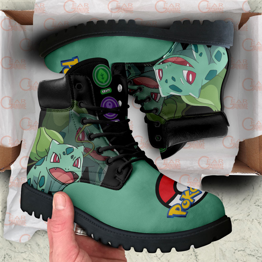 Pokemon Bulbasaur Boots Anime Custom Shoes