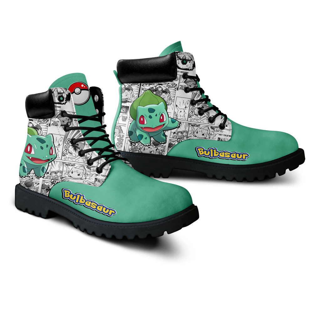 Pokemon Bulbasaur Boots Manga Anime Custom Shoes