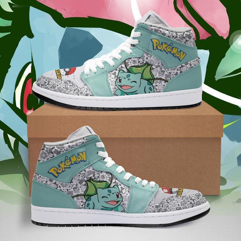 Pokemon Bulbasaur High Top Air Jordan Sneaker, Air Jordan Hightop
