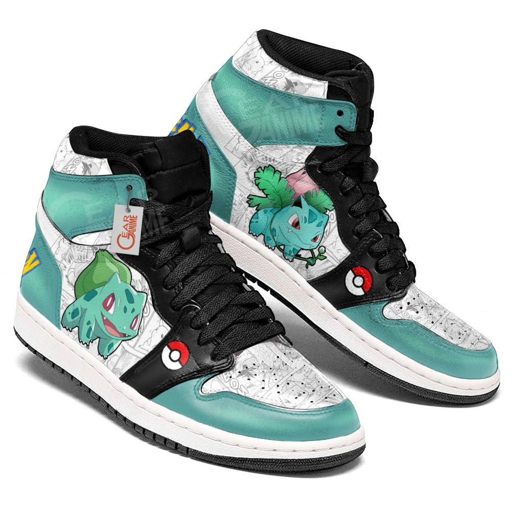 Pokemon Bulbasaur Manga Anime Shoes, Air Jordan Hightop