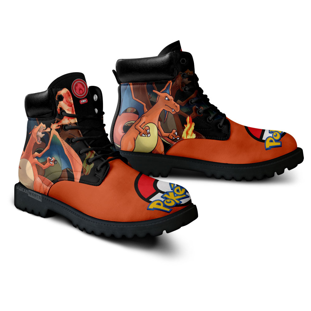 Pokemon Charizard Boots Anime Custom Shoes
