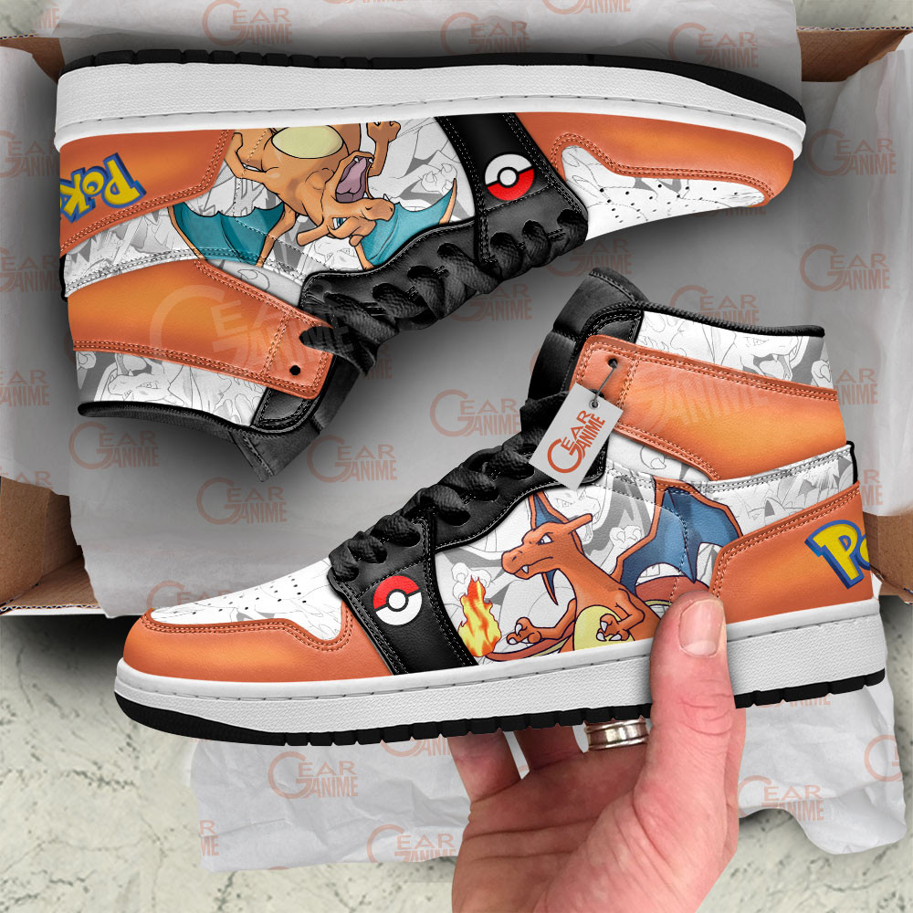 Pokemon Charizard Manga Anime Shoes, Air Jordan Hightop