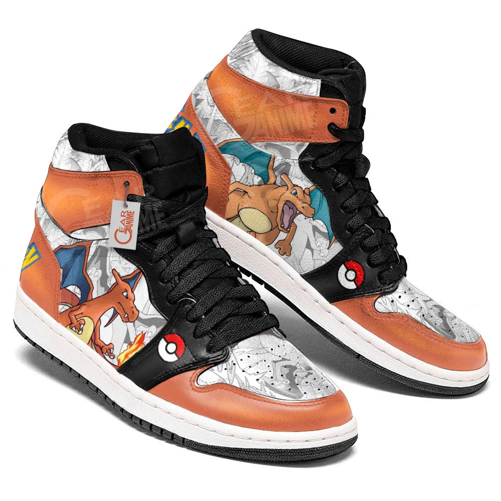 Pokemon Charizard Manga Anime Shoes, Air Jordan Hightop