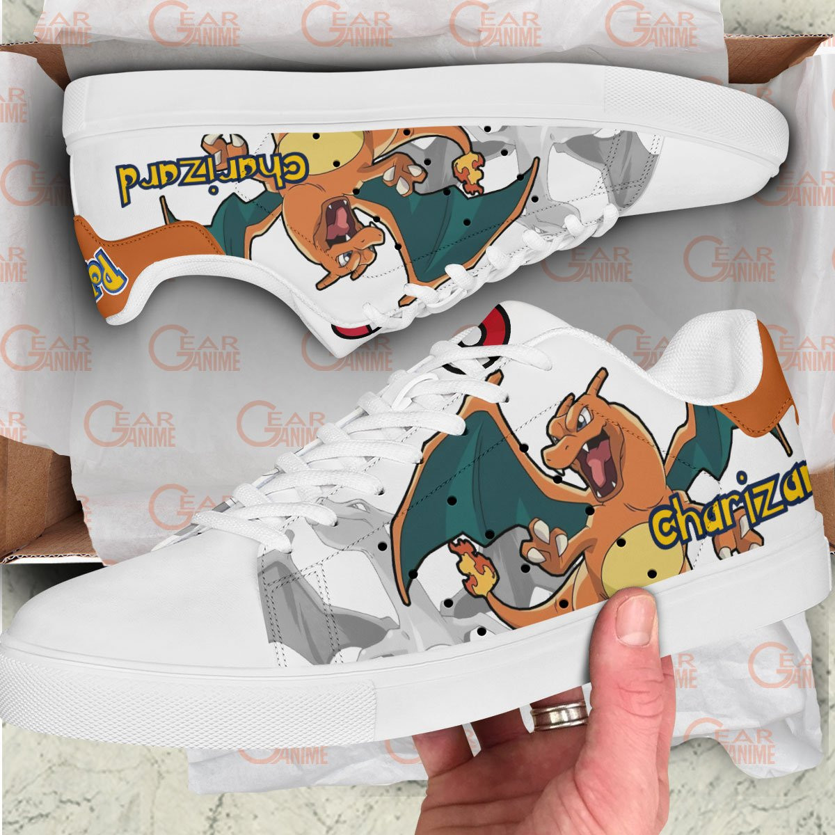 Pokemon Charizard Skate Sneakers Custom Anime Shoes