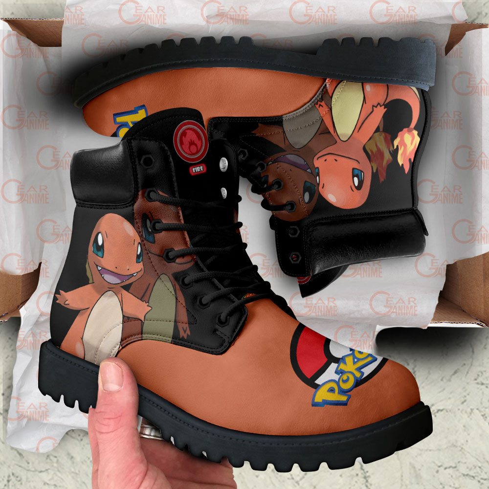 Pokemon Charmander Boots Anime Custom Shoes