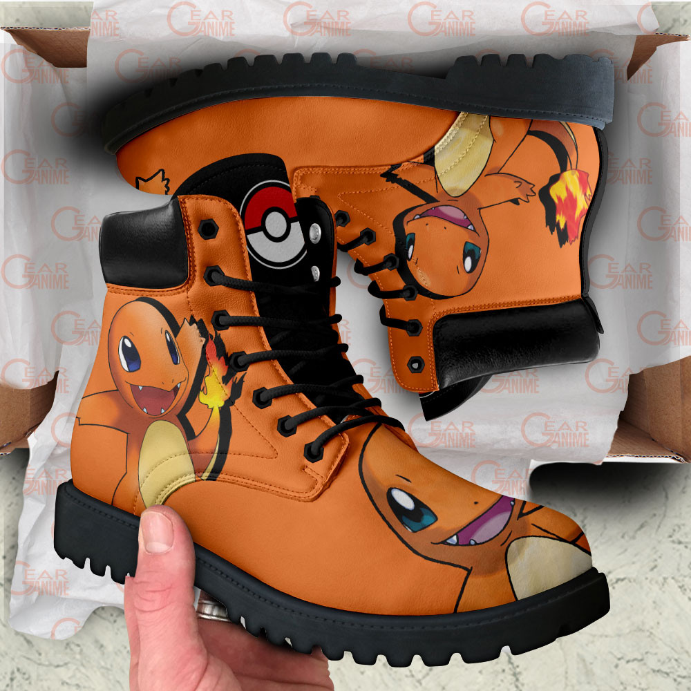 Pokemon Charmander Boots Custom Anime Shoes