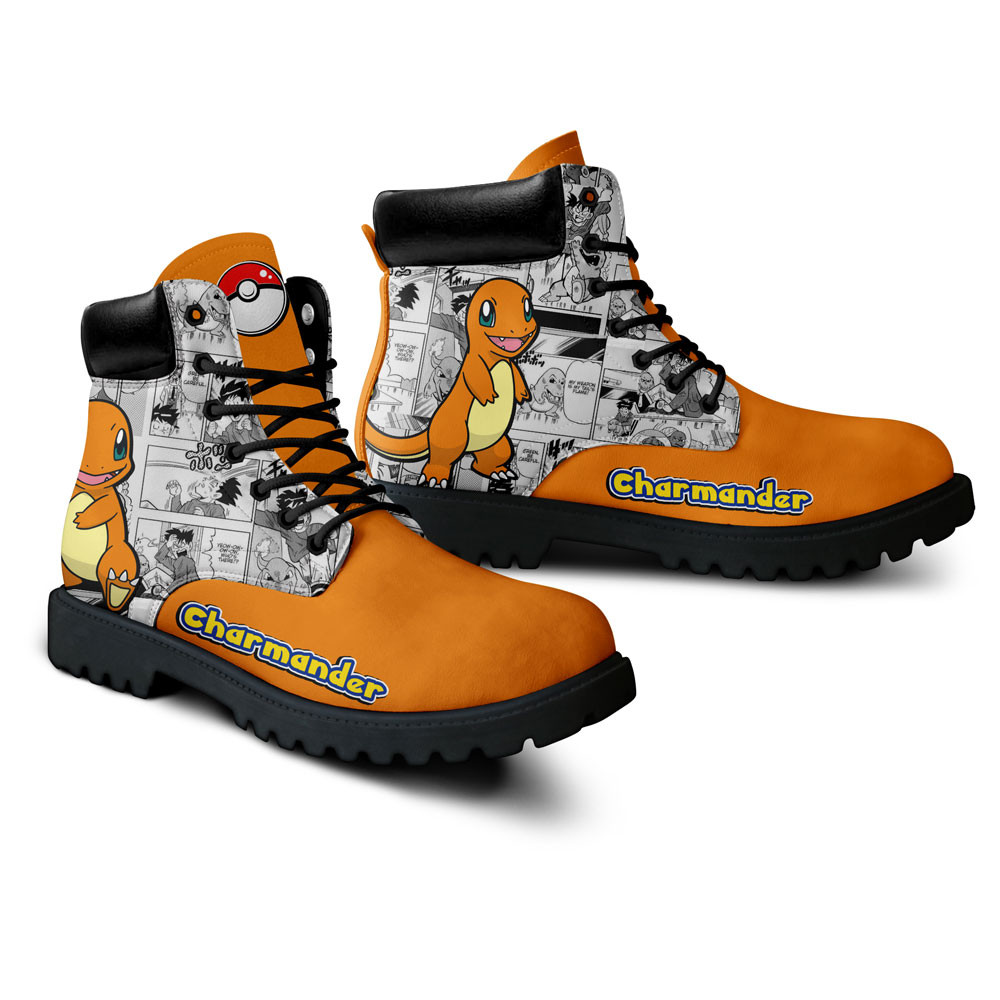 Pokemon Charmander Boots Manga Anime Custom Shoes