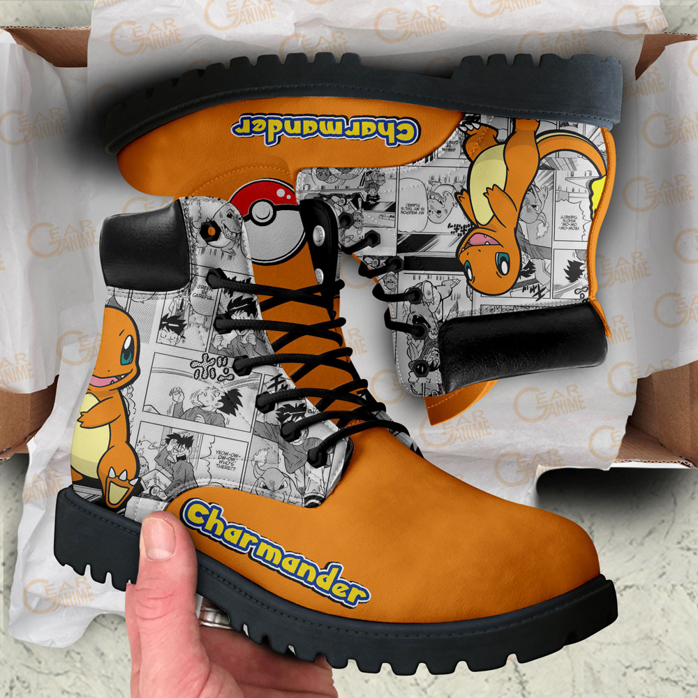Pokemon Charmander Boots Manga Anime Custom Shoes
