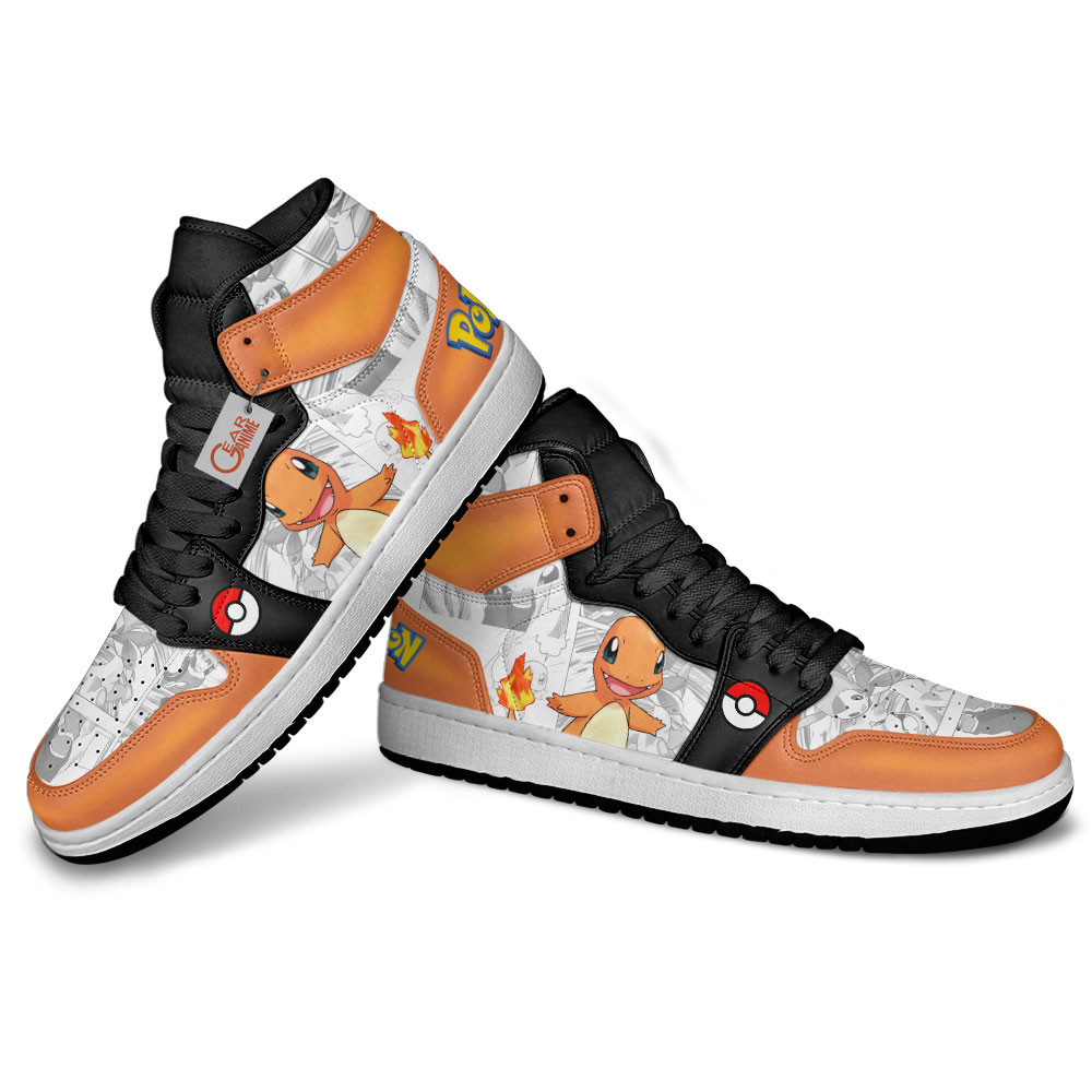 Pokemon Charmander Manga Anime Shoes, Air Jordan Hightop
