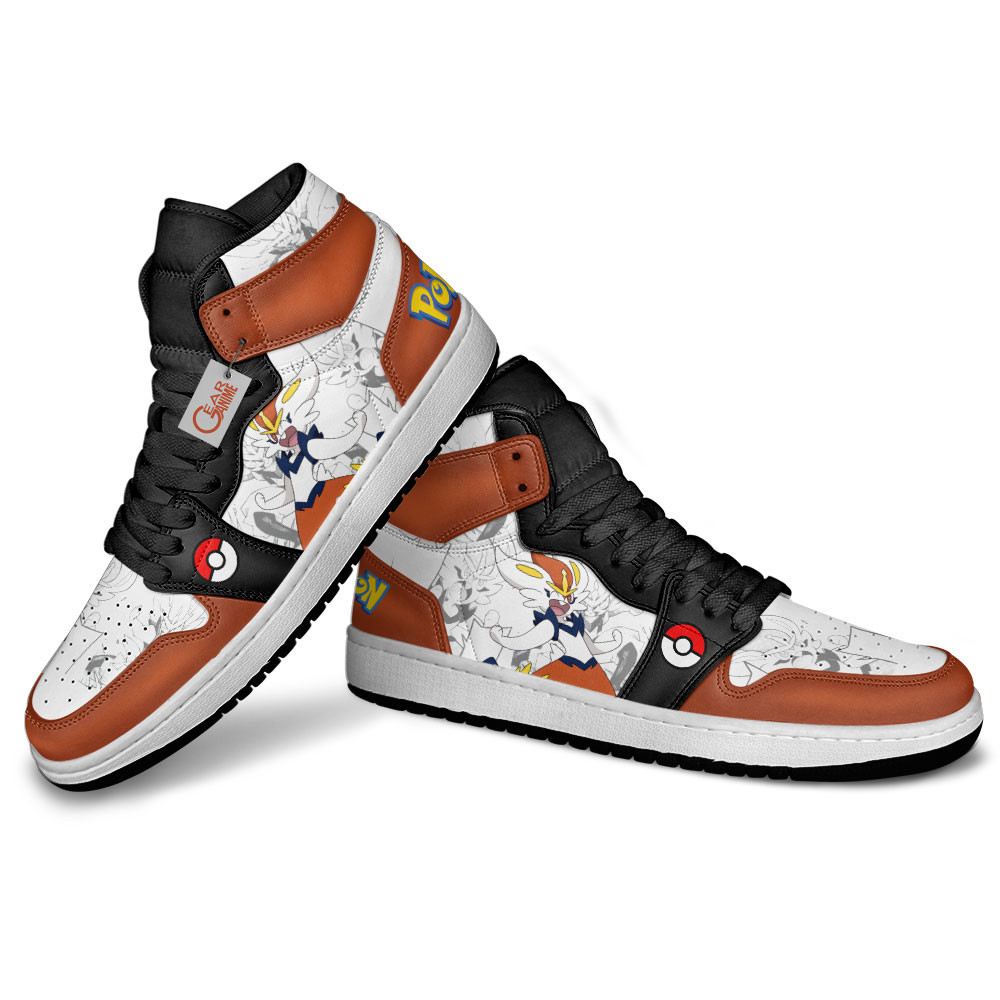 Pokemon Cinderace Manga Anime Shoes, Air Jordan Hightop