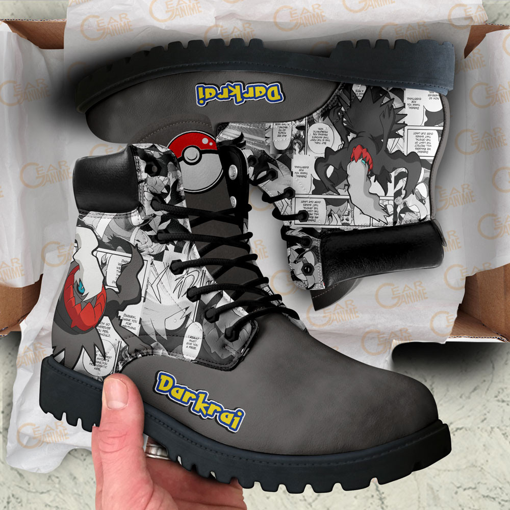 Pokemon Darkrai Boots Manga Anime Custom Shoes