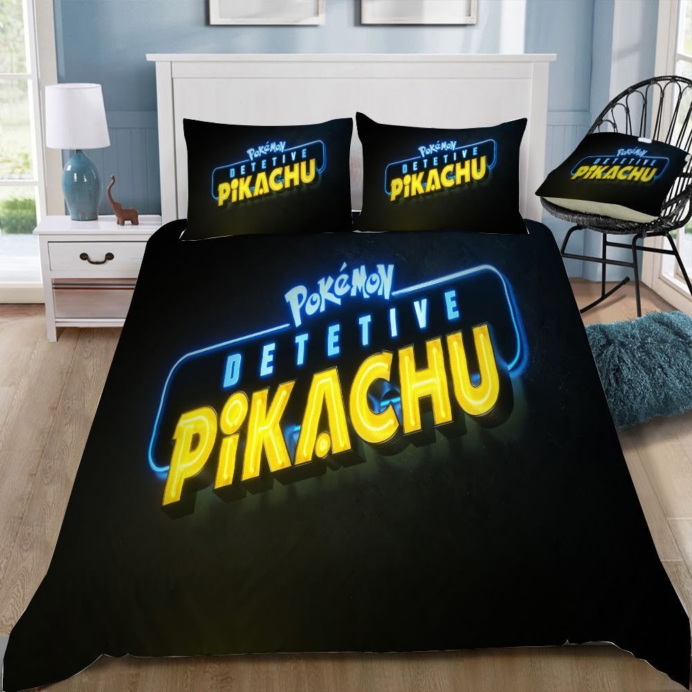 Pokemon Detective Pikachu 3D Customized Duvet Cover Bedding Set