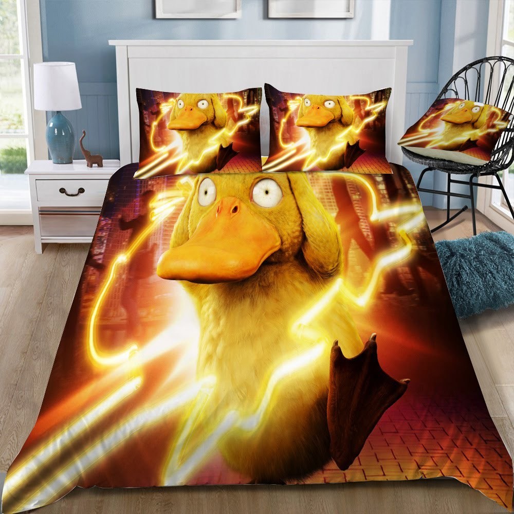 Pokemon Detective Pikachu Koda Duck 3D Customized Duvet Cover Bedding Set