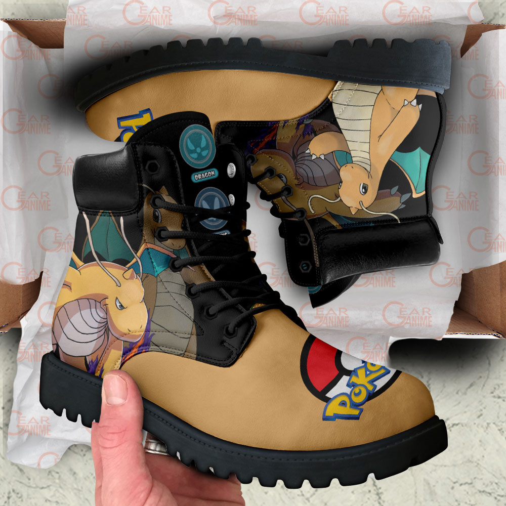 Pokemon Dragonite Boots Anime Custom Shoes
