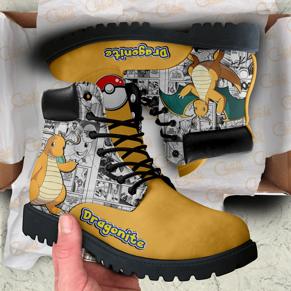 Pokemon Dragonite Boots Manga Anime Custom Shoes
