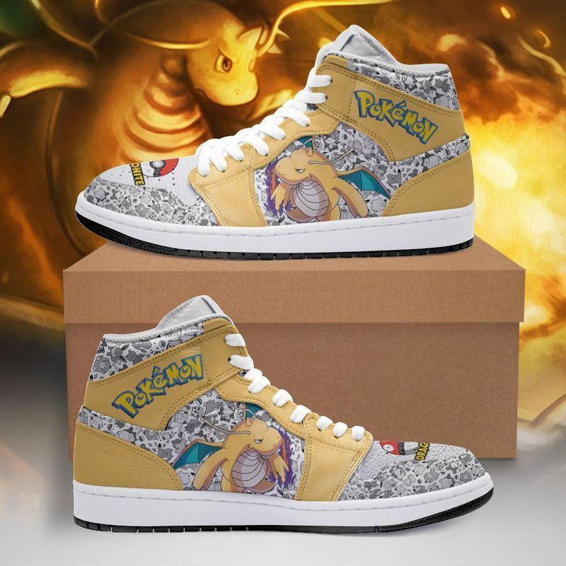 Pokemon Dragonite High Top Air Jordan Sneaker, Air Jordan Hightop