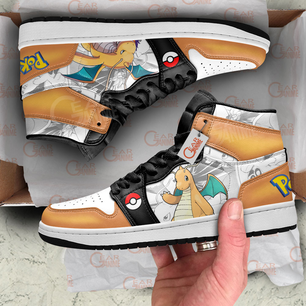 Pokemon Dragonite Manga Anime Shoes, Air Jordan Hightop