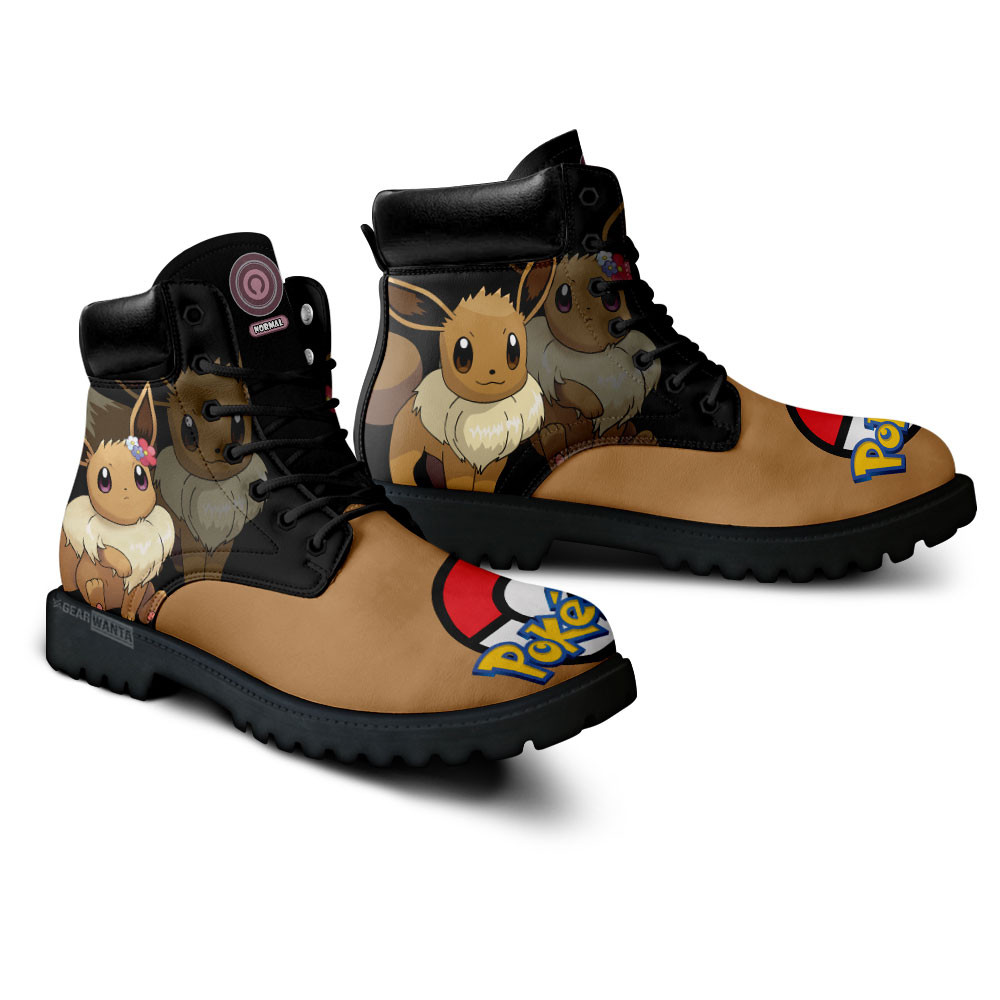 Pokemon Eevee Boots Anime Custom Shoes