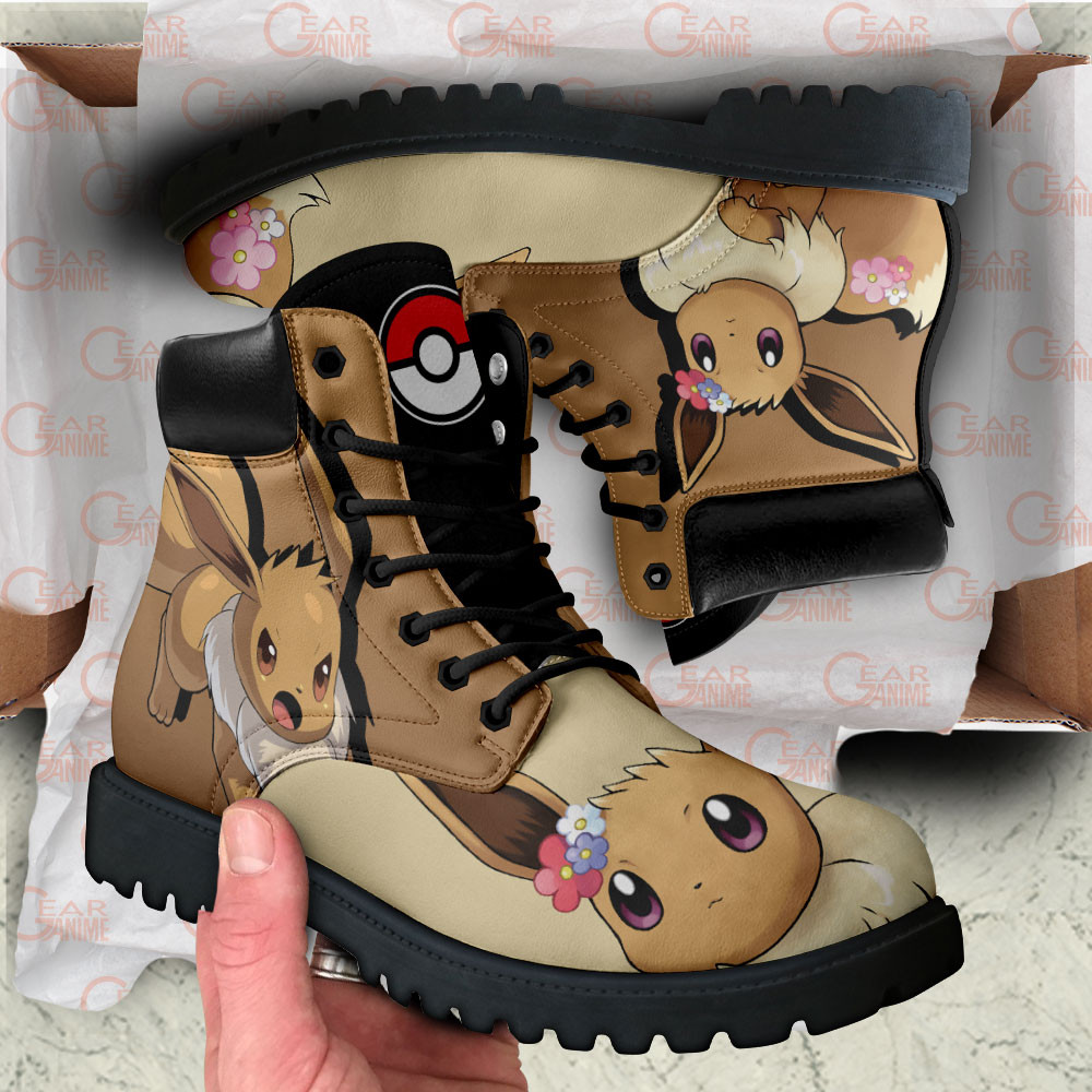 Pokemon Eevee Boots Custom Anime Shoes