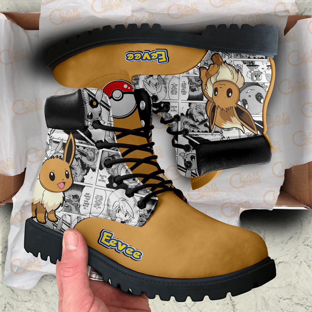 Pokemon Eevee Boots Manga Anime Custom Shoes