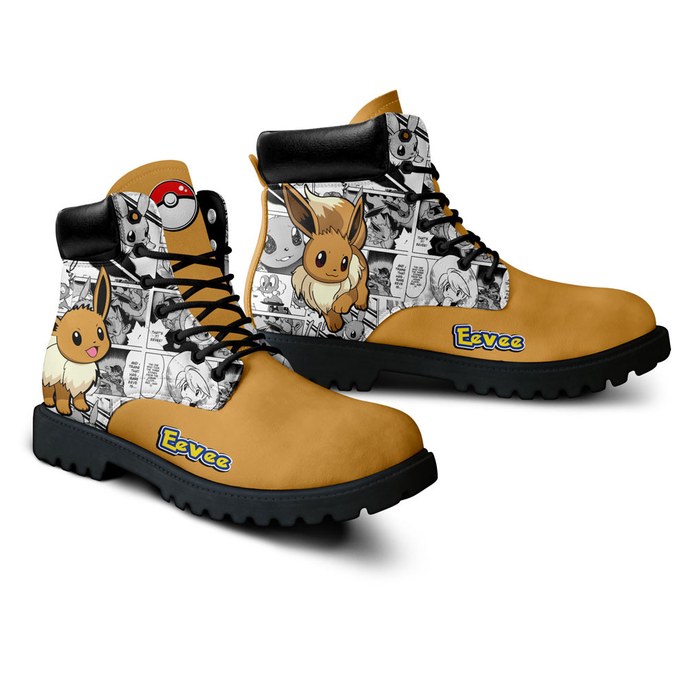 Pokemon Eevee Boots Manga Anime Custom Shoes
