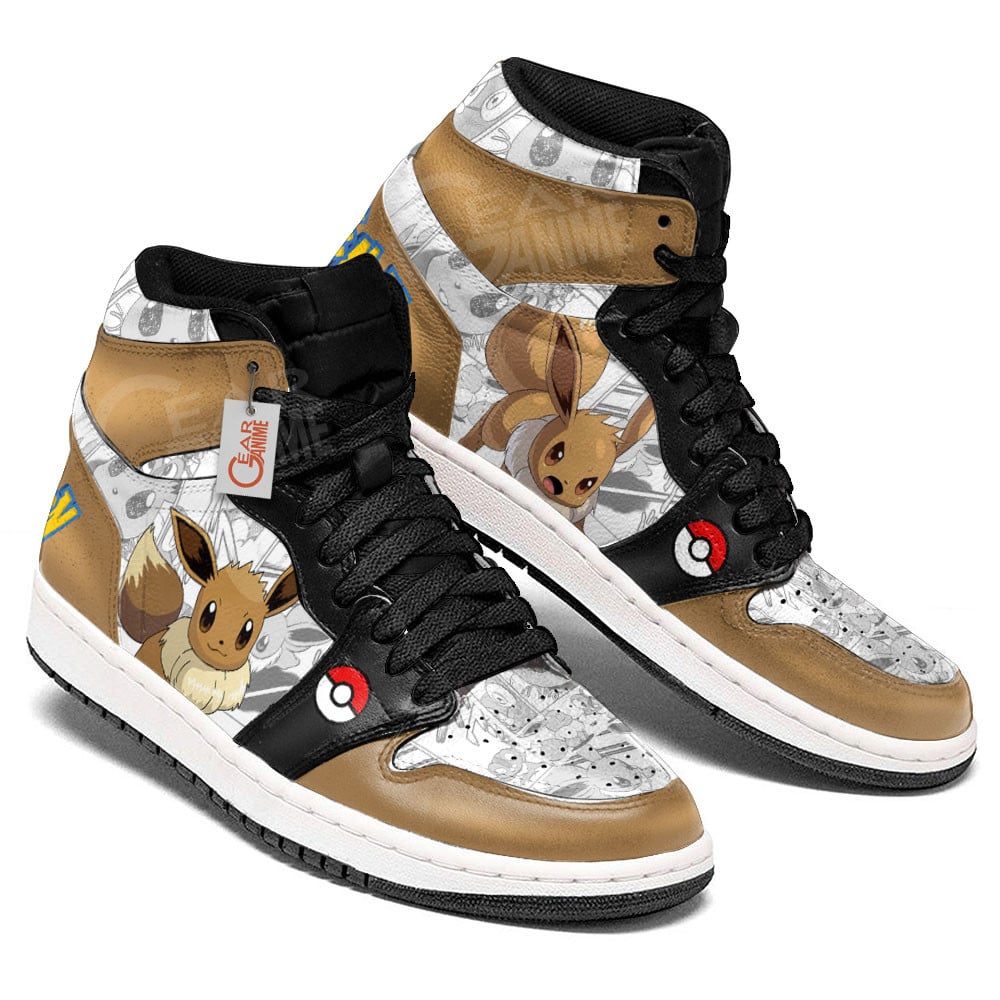 Pokemon Eevee Manga Anime Shoes, Air Jordan Hightop