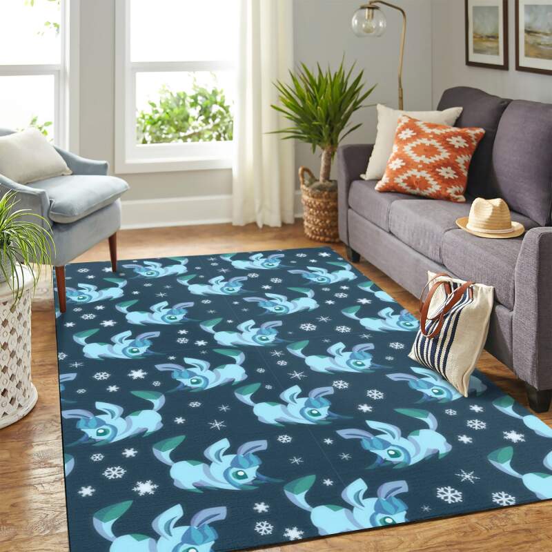Pokemon Eveevolution Glaceon Carpet Floor Area Rectangle Rug