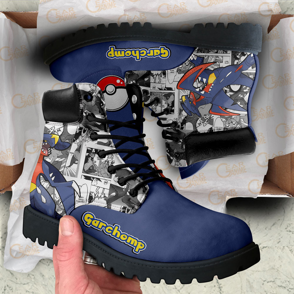 Pokemon Garchomp Boots Manga Anime Custom Shoes
