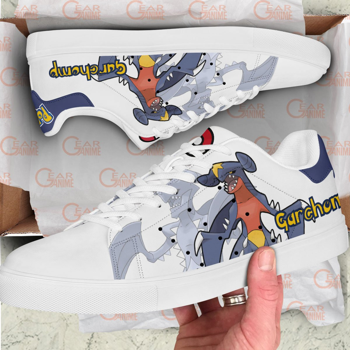 Pokemon Garchomp Skate Sneakers Custom Anime Shoes