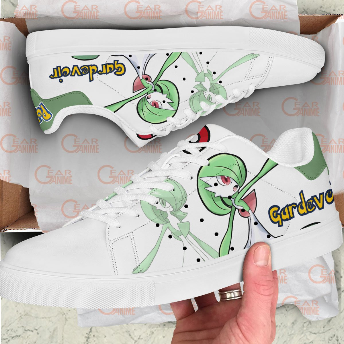 Pokemon Gardevoir Skate Sneakers Custom Anime Shoes