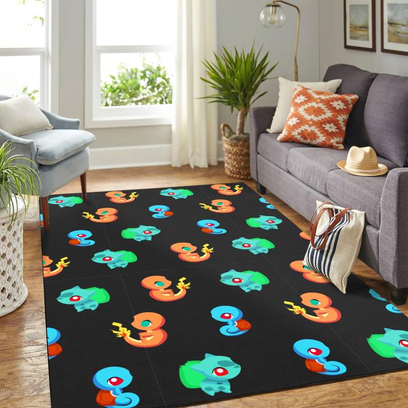 Pokemon Gen Chibi Carpet Floor Area Rectangle Rug