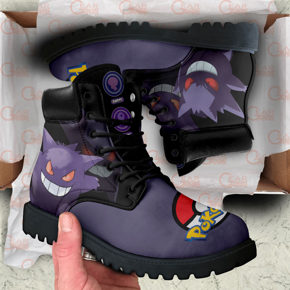 Pokemon Gengar Boots Anime Custom Shoes