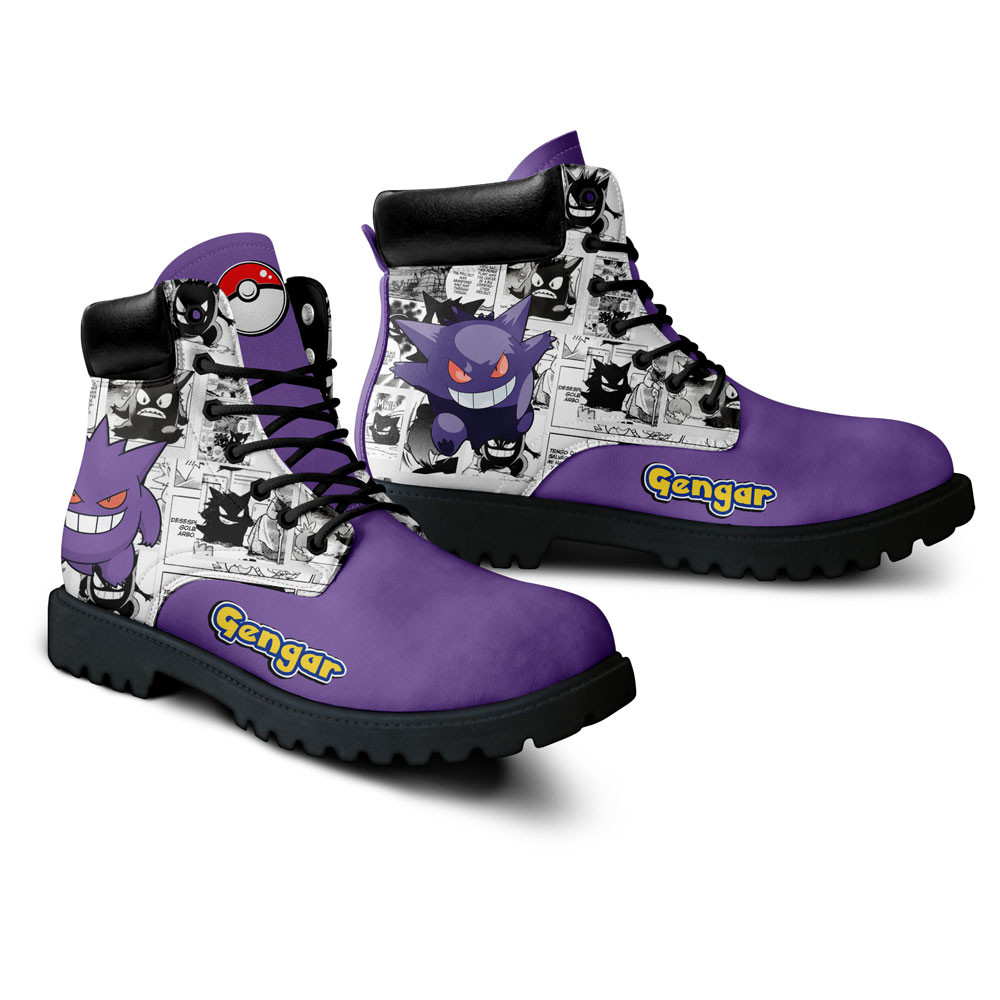 Pokemon Gengar Boots Manga Anime Custom Shoes