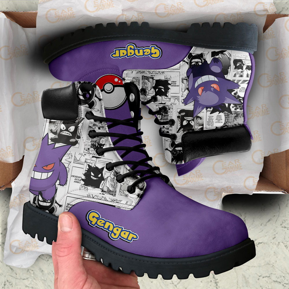 Pokemon Gengar Boots Manga Anime Custom Shoes