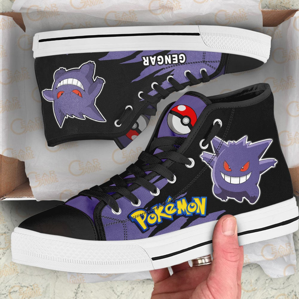 Pokemon Gengar High Top Shoes Custom Anime Sneakers