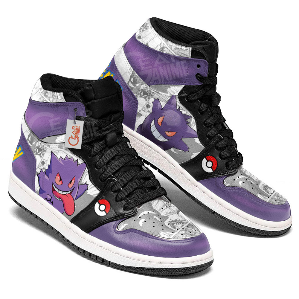 Pokemon Gengar Manga Anime Shoes, Air Jordan Hightop
