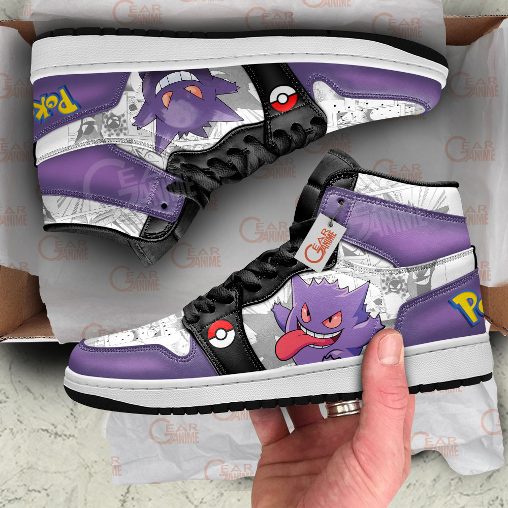 Pokemon Gengar Manga Anime Shoes, Air Jordan Hightop