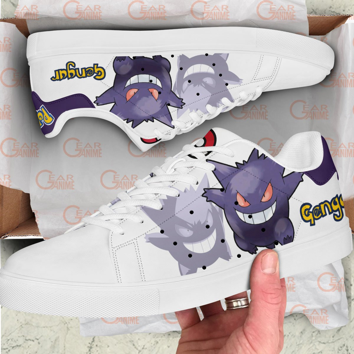 Pokemon Gengar Skate Sneakers Custom Anime Shoes