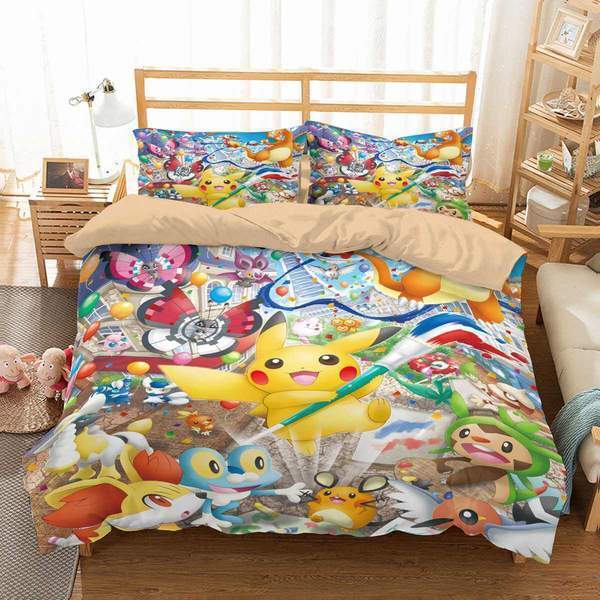 Pokemon Go 3D Customized Duvet Cover Bedding Set