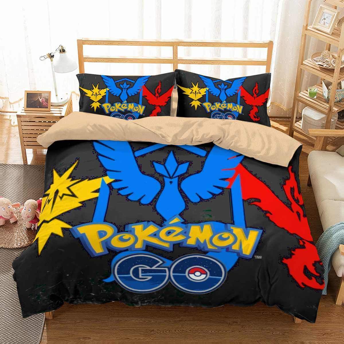 Pokemon Go 3D Customized Duvet Cover Bedding Set