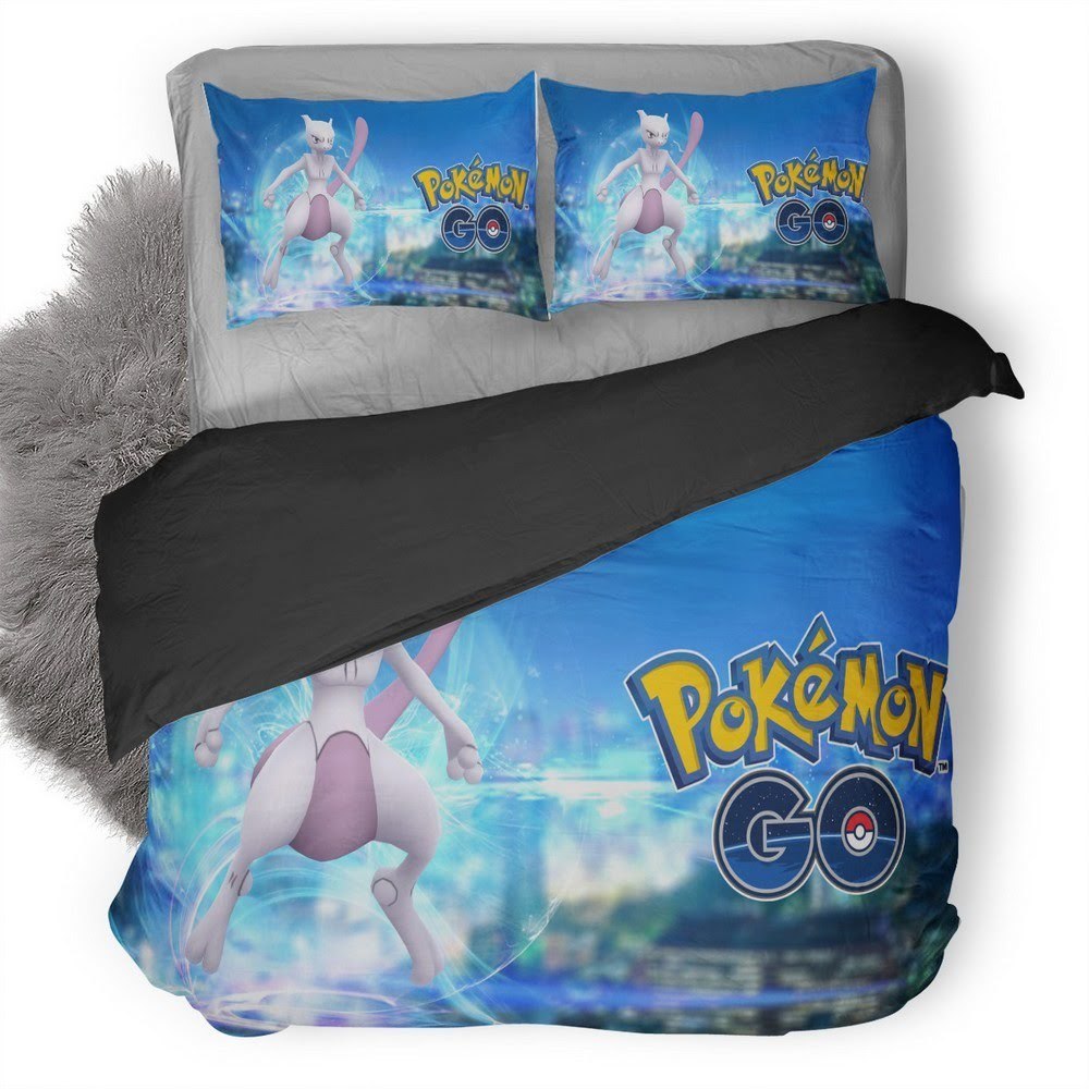 Pokemon Go Mewtwo 3D Customized Duvet Cover Bedding Set