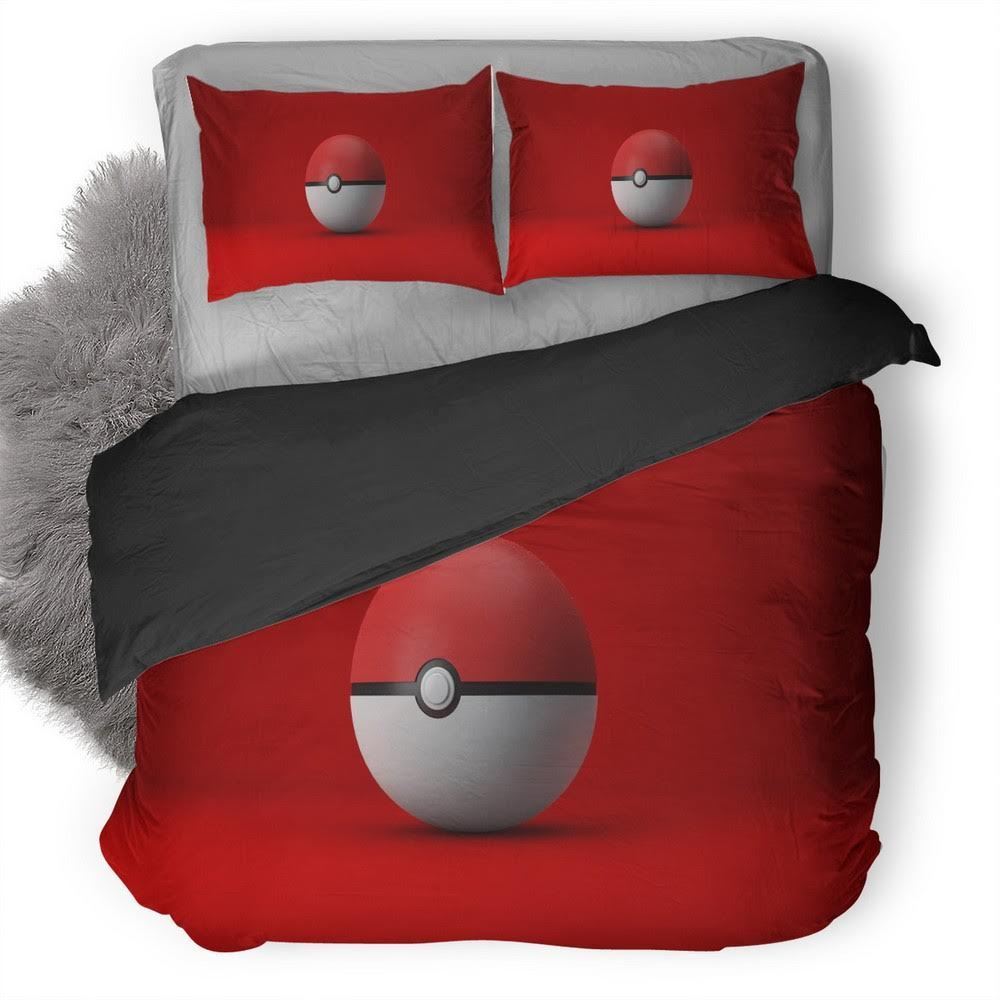 Pokemon Go Pokeball 3D Customized Duvet Cover Bedding Set